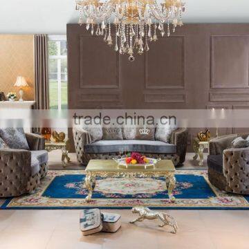 European New Classic Italian Chesterfield Design Fabric Sofa Set AL033
