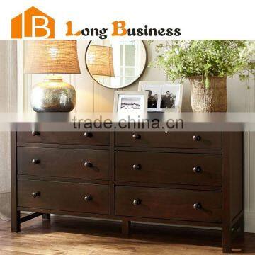 LB-VW5013 SGS certificated brown low wide chest of drawers