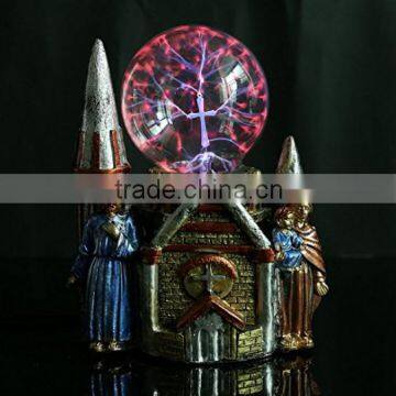 Church Shape luminous magic ball Resin Figures/Custom Make House luminous magic ball Resin Figures/OEM design Resin Figures