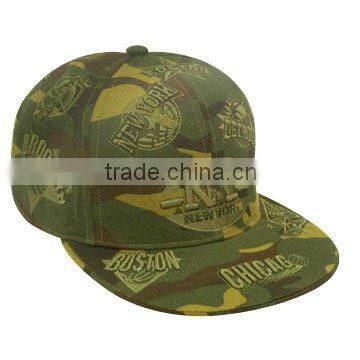 100% acrylic embroidery camouflage custom hip hop cap