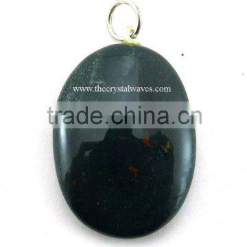 Blood Agate Oval Pendant