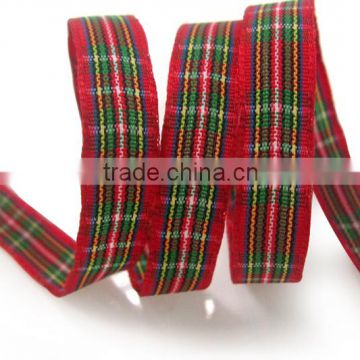 Classic webbing wire-edge scottish strap plaid ribbon/Check Ribbon/Grid Ribbon