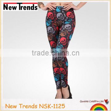 Custom leggings colorful skulls print leggings