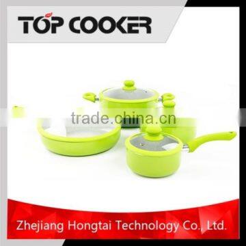 Aluminum Marble Stone Coating Olive Cookware Set