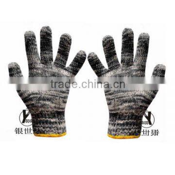 2016 Qingdao 7 Guage Grey Seamless Cotton Knitted Work Gloves