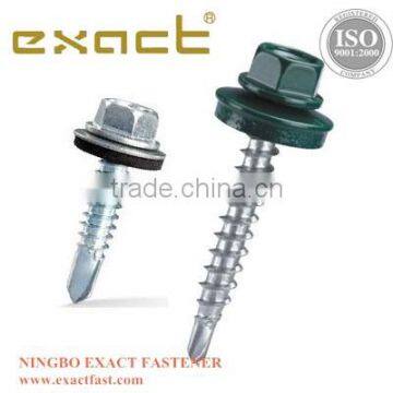 Colored Hex Painted Head Self Drilling Screws With Rubber Washer Roofing Screw With Washer Rubber photo-5