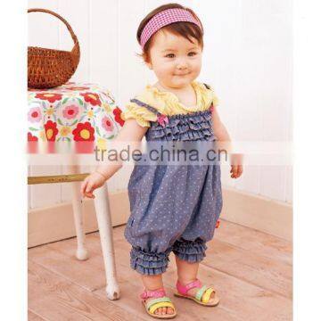 Romper,Siamese trousers.Denim harnesses,Girls baby dress,5 pieces/lot pants RR40319-2