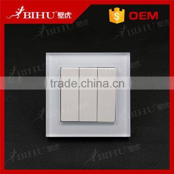 China supplier high quality crystal Glass Panel touch electrical light switch