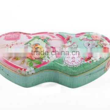 Heart shape package tin box Gift tin box