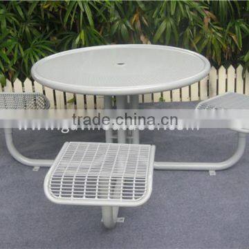 Street furniture welded wire cloth metal picnic table