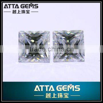 synthetic princess cut white cubic zirconia for jewelry