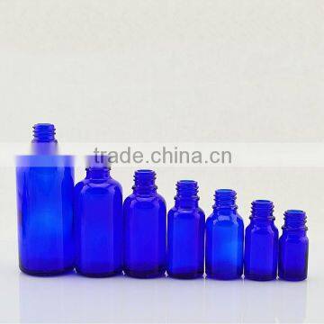 10/15/20/30/50/100ml blue glass boston bottles with plastic dropper