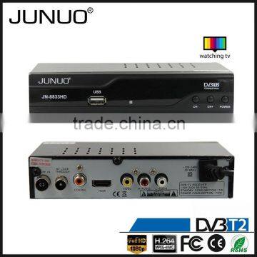 JUNUO china factory OEM full hd h.264 mstar 7t01 free tv channel dvb-t2 digital tv receiver Vietnam
