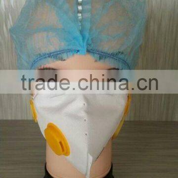 Bouffant Cap 18" White non-woven fabric with detective strip