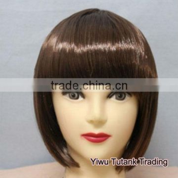 Girls BOB style wigs Short wigs Party Wig Coffee