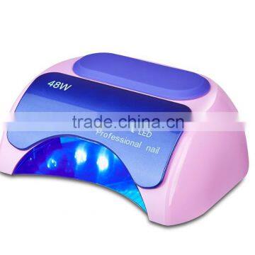 Cheap 18K 48watt high power nail led uv lamp CCFL LED nail gel curing light nail gel dryer with fan