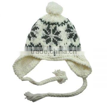 Jacquard Snow Christmas Hat Winter Girl Beanie photo-3