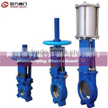 Wafer knife gate valve