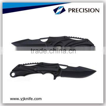 3.5" Stainless Steel Pocket Folding Knife with Black Aluminum Handle