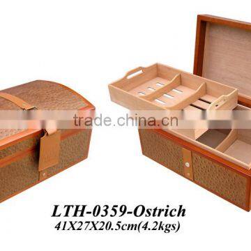 humidor box wooden tray with two compartments