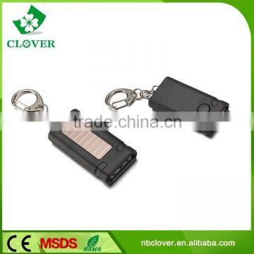 13000-18000mcd 3 LED ABS material solar led flashlight keychain