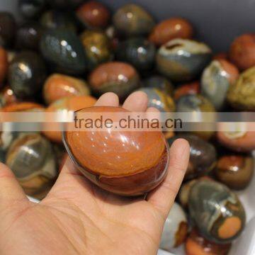 wholesale bulk of hand carved natural polished ocean jasper stone eggs