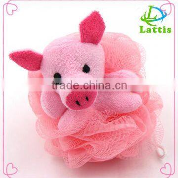 eco duck back scrubber shower mesh sponge animal sponge for shower