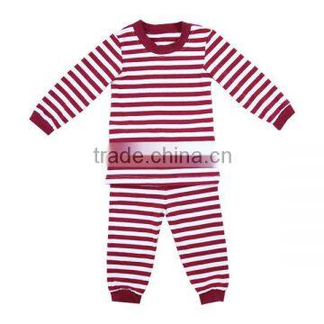 2016 pajamas set for baby toddler children boutique winter clothing cotton girls pajamas wine striped pajamas kids