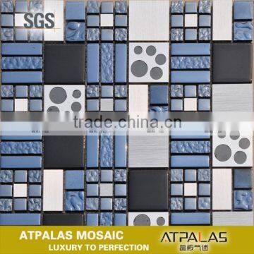 electroplate glass mosaic mix silvering aluminum backsplash tile mosaic