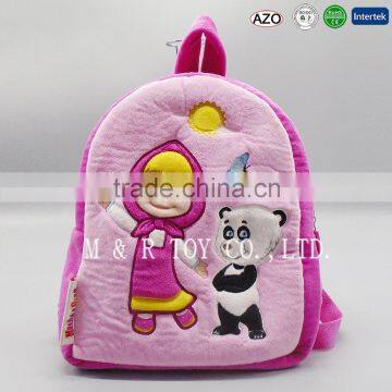 Alibaba china custom and lovely plush bag for school bag