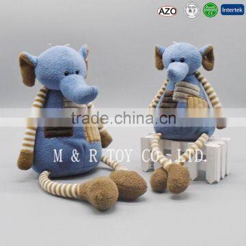 New Design OEM Fluffy Patch Elephant Soft Toy with Long Arms and Long Legs