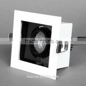 1*7w adjustable led grille light recessed cob led downlight by zhongshan supplier