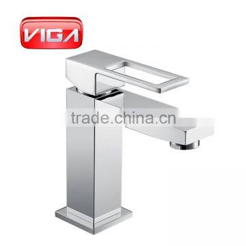 VIGA Bath Shower Set Brass Chrome Shower Column Square Bath Shower Mixer photo-4