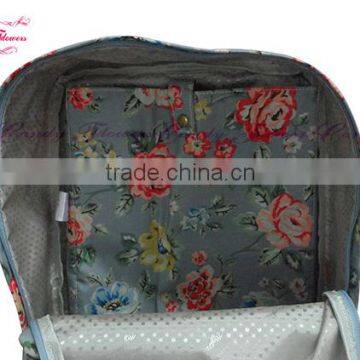 Wholesale Flower Printed Girls School Canvas Backpack photo-2