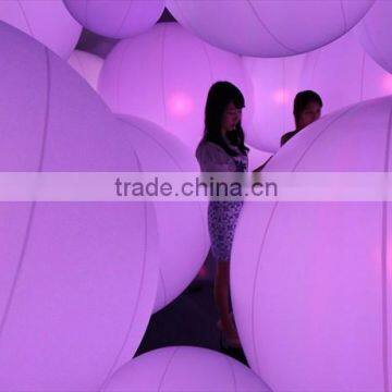 Promotion! advertising balloon for ground, lighted inflatable led zygote ball