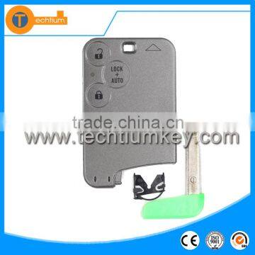 with uncut blade No logo on the key shell 3 button remote smart key card cover blank case for Renault Laguna