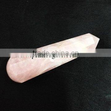 Crystal Healing Wand Wholesale | Rose Quartz Faceted Massage Wands