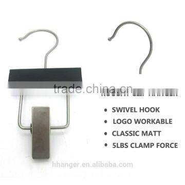 HH Black wooden single flat clips laundry pins clips clothes coat garment hanger