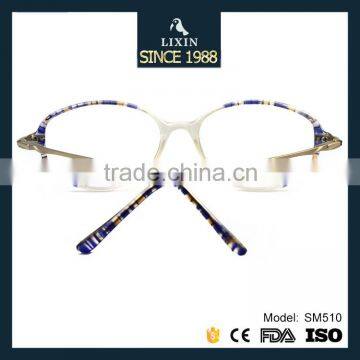 Super Light Street Fashion Acetate Reading Glasses Blue Orange Patchwork Acetate SM510 photo-3