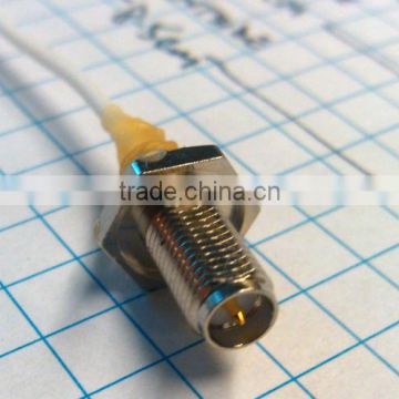 RF antenna cables bulkhead SMA-RP reverse polarity jack to right angle MCX plug