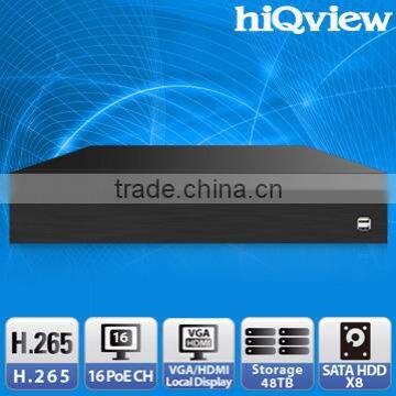 HIQ-3916 H.265 16 Channel PoE Network Video Recorder With Local Display