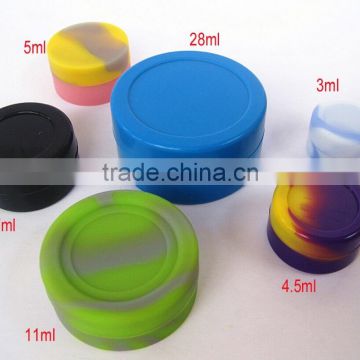 FDA platinum cured food grade 2ml,3ml,5ml,7ml,10ml-110ml non-stick slick oil small large silicone container for wax oil