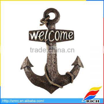 2017 New Design Resin Welcome Anchor Wall Sign Home Decor