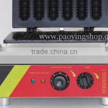 6pcs Commercial Use Non-stick 110v 220v Electric Lolly Waffle Dog Baker photo-3