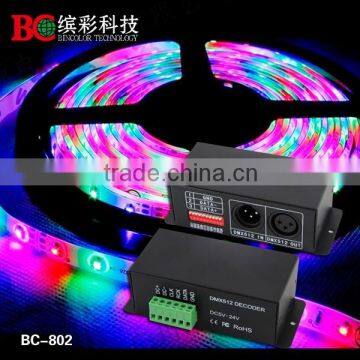BC-802-8806 DC12V-DC24V DMX 512 Decoder for IC LPD8803 LPD8806 photo-3