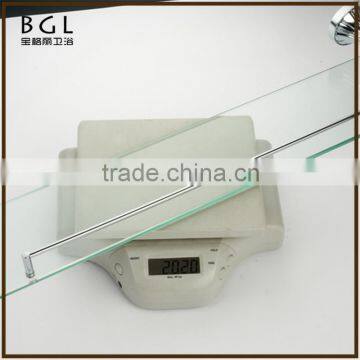 Understated Design High Quality Zinc Alloy Burnished Chrome Bathroom Accessories Wall Mounted Glass Shelf photo-5