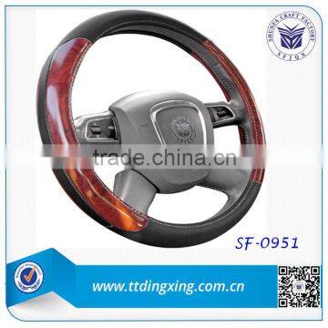 Wood and PVC design your car steering wheel cover from manufacture