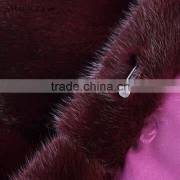 China Sale Dyed Real Mink Winter Fur Coat for Fashion Lady photo-5