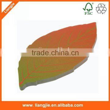 Realistic New Design Lovly Leaf Shaped Sticky Notes Pad photo-3