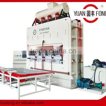 Short cycle laminating melamine hot press production line